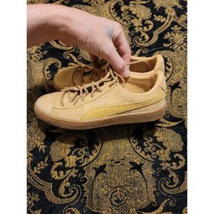 Puma Basket Classic 363944 02 Beige Brown Shoes Sneakers Youth Kids US Size 4C